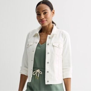 Sonoma Goods For Life Cream Denim Jacket in Medium EUC